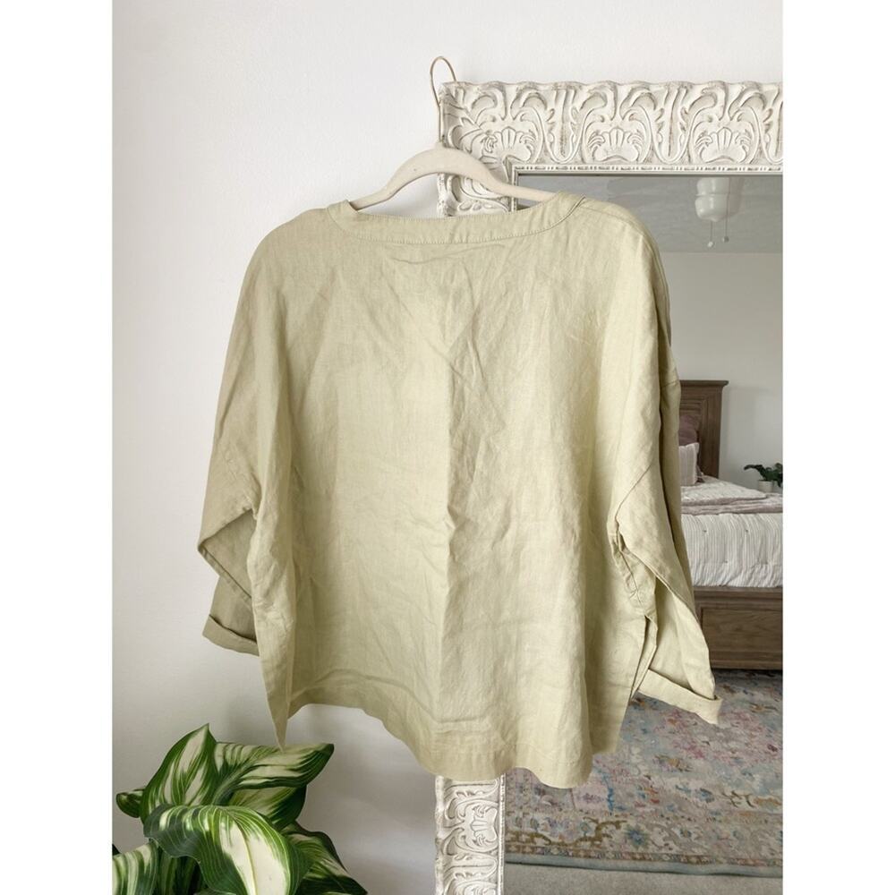 Zara Relaxed Fit 100% Linen Top - Picture 7 of 8